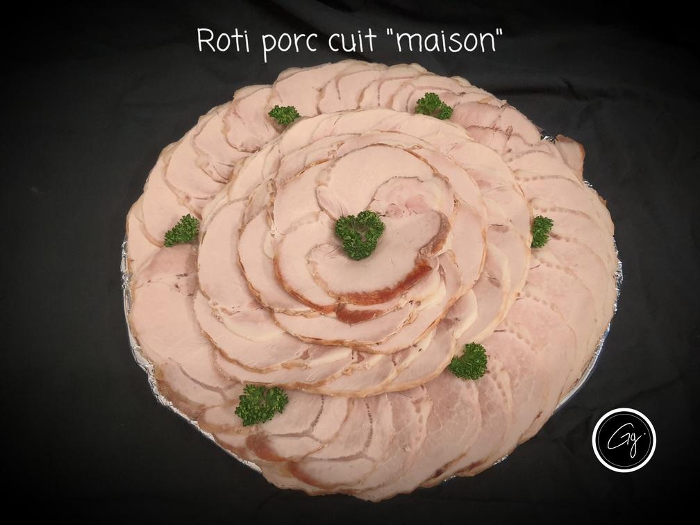 Roti porc cuit